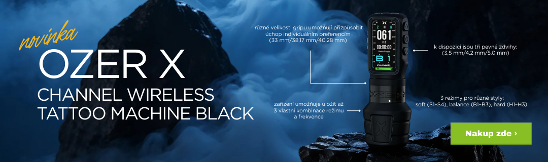 Ozer X - Channel Wireless Tattoo Machine Black